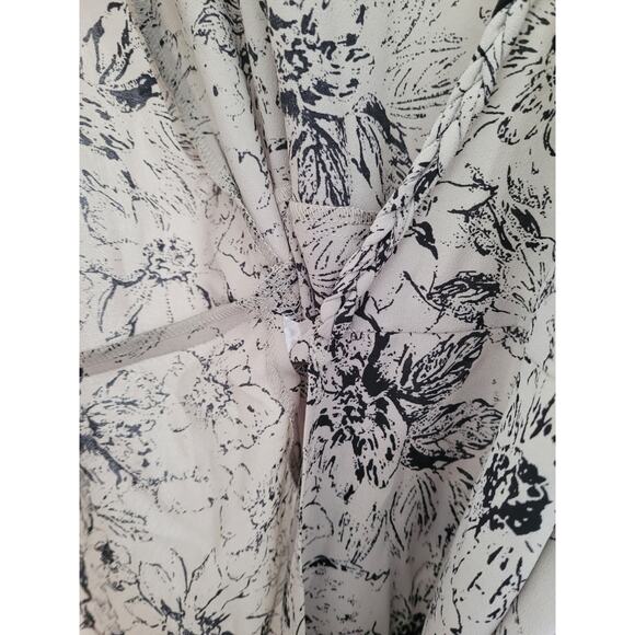 Kut From the Kloth Green Floral Wrap Dress size‎ XL Braided neck line #P3 - Picture 2 of 8